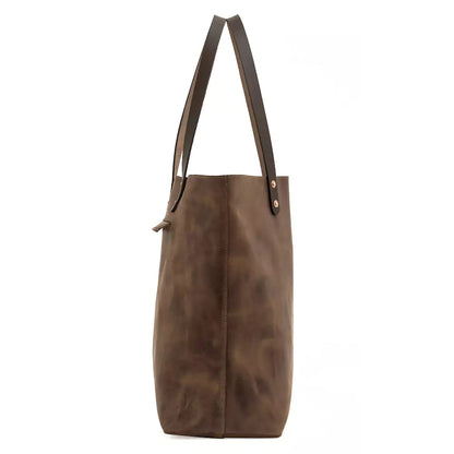 Eden Elevated Leather Tote Bag - Oversized > Handbag > Leather-Molasses-Mission Mercantile Leather Goods