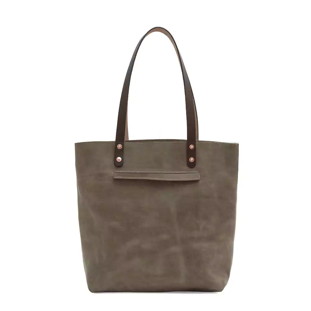 Eden Elevated Leather Tote Bag - Large > Handbag > Leather-Mushroom-Mission Mercantile Leather Goods