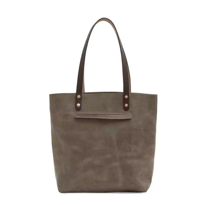 Eden Elevated Leather Tote Bag - Large > Handbag > Leather-Mushroom-Mission Mercantile Leather Goods