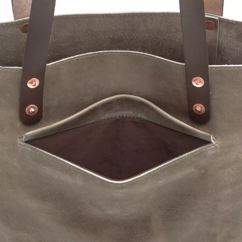 Eden Elevated Leather Tote Bag - Large > Handbag > Leather-Mushroom-Mission Mercantile Leather Goods