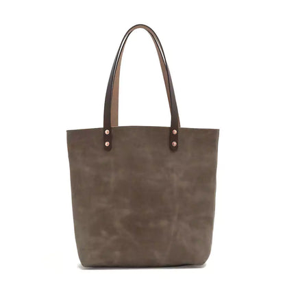 Eden Elevated Leather Tote Bag - Large > Handbag > Leather-Mushroom-Mission Mercantile Leather Goods