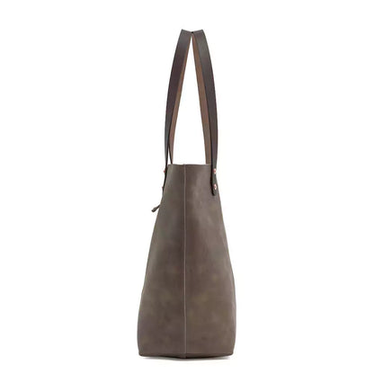Eden Elevated Leather Tote Bag - Large > Handbag > Leather-Mushroom-Mission Mercantile Leather Goods