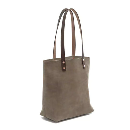 Eden Elevated Leather Tote Bag - Medium > Handbag > Leather-Mushroom-Mission Mercantile Leather Goods