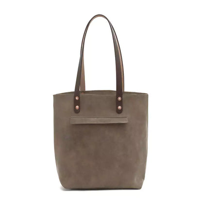 Eden Elevated Leather Tote Bag - Medium > Handbag > Leather-Mushroom-Mission Mercantile Leather Goods