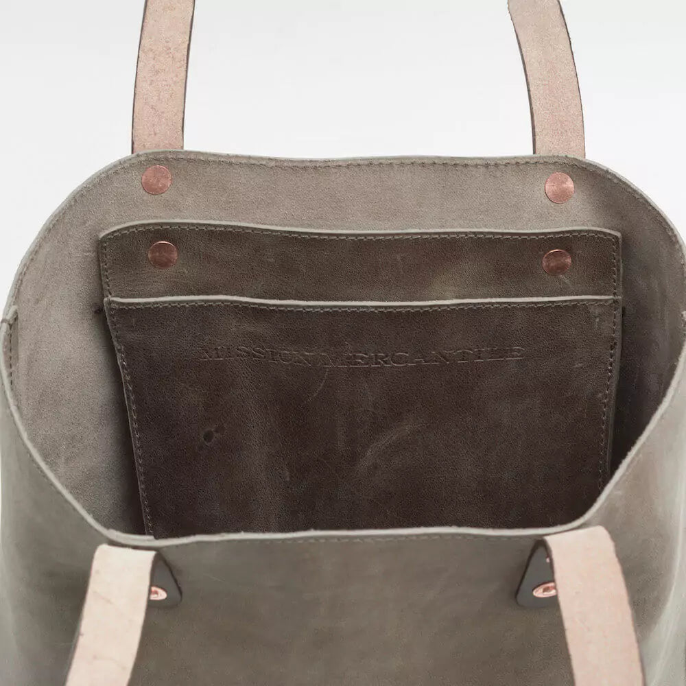 Eden Elevated Leather Tote Bag - Medium > Handbag > Leather-Mushroom-Mission Mercantile Leather Goods