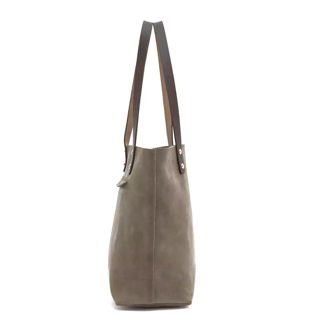 Eden Elevated Leather Tote Bag - Medium > Handbag > Leather-Mushroom-Mission Mercantile Leather Goods