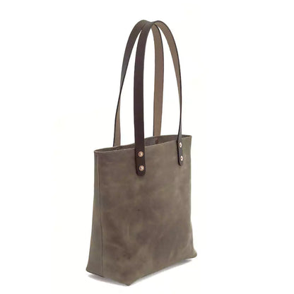 Eden Elevated Leather Tote Bag - Small > Handbag > Leather-Mushroom-Mission Mercantile Leather Goods