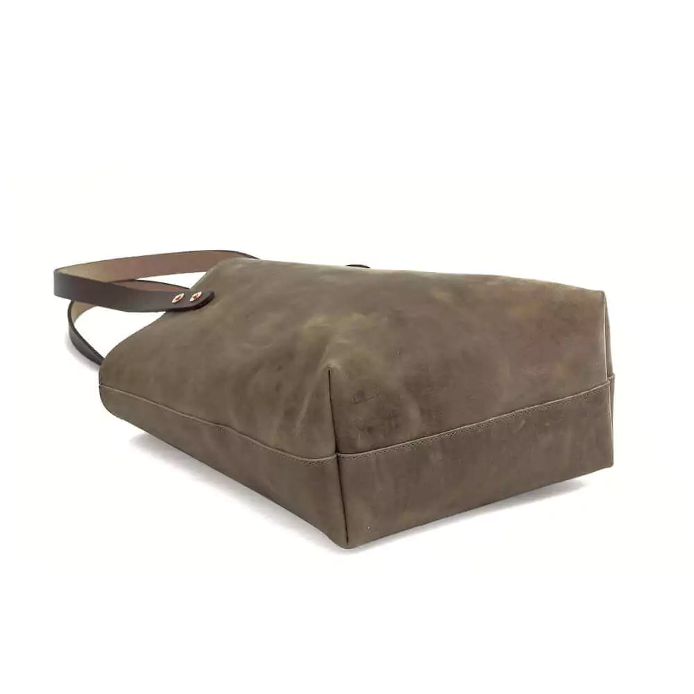 Eden Elevated Leather Tote Bag - Small > Handbag > Leather-Mushroom-Mission Mercantile Leather Goods