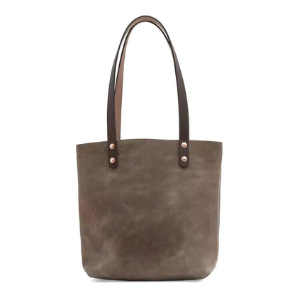 Eden Elevated Leather Tote Bag - Small > Handbag > Leather-Mushroom-Mission Mercantile Leather Goods