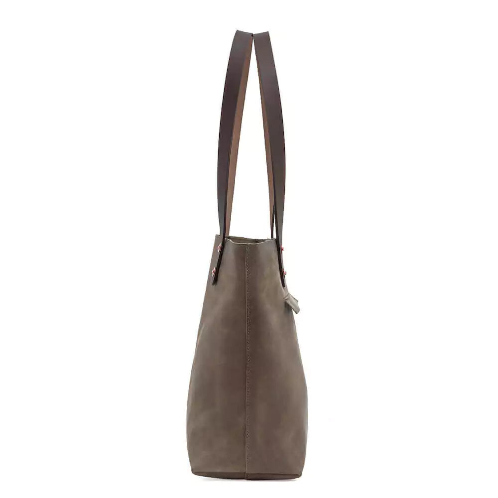 Eden Elevated Leather Tote Bag - Small > Handbag > Leather-Mushroom-Mission Mercantile Leather Goods