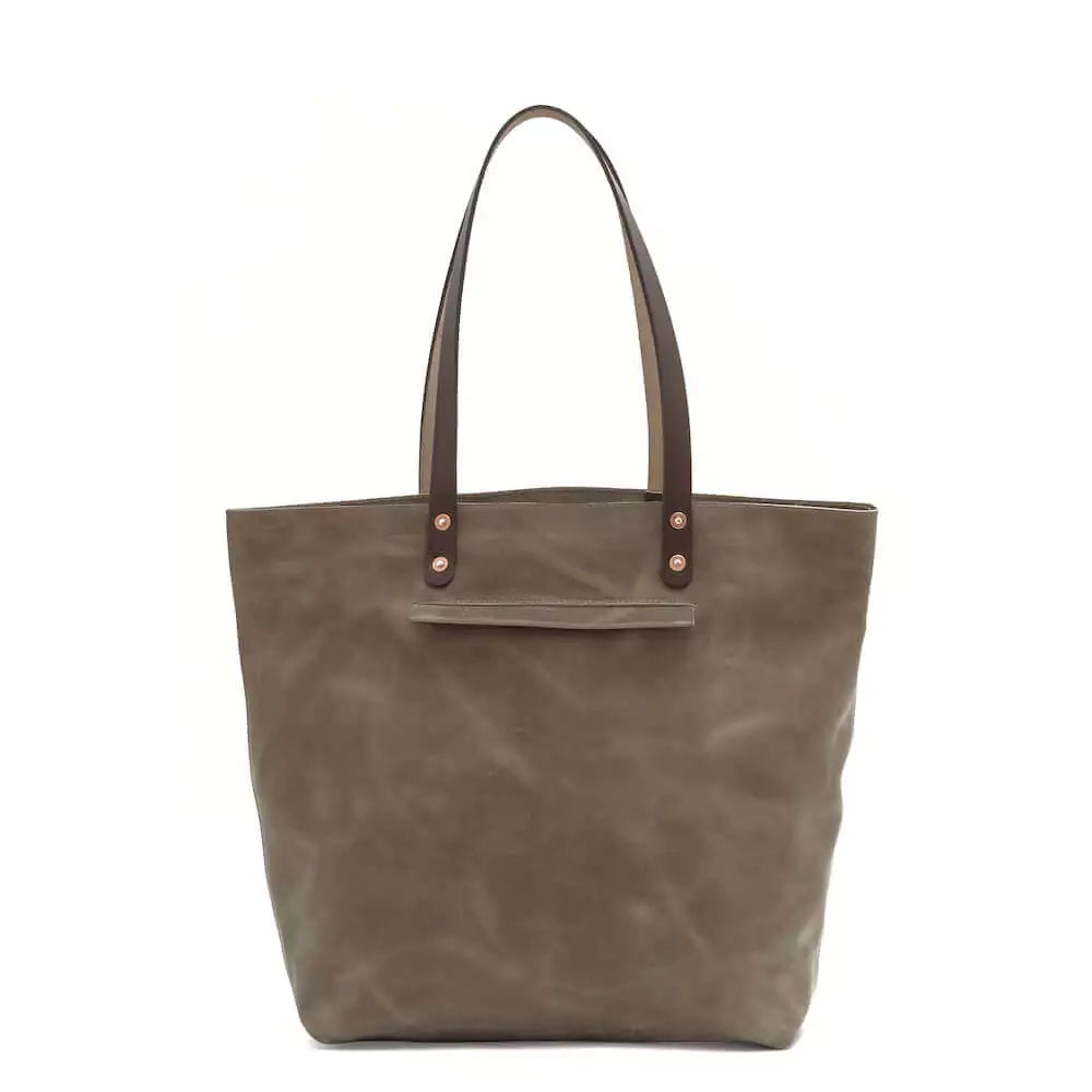 Eden Elevated Leather Tote Bag - Oversized > Handbag > Leather-Mushroom-Mission Mercantile Leather Goods