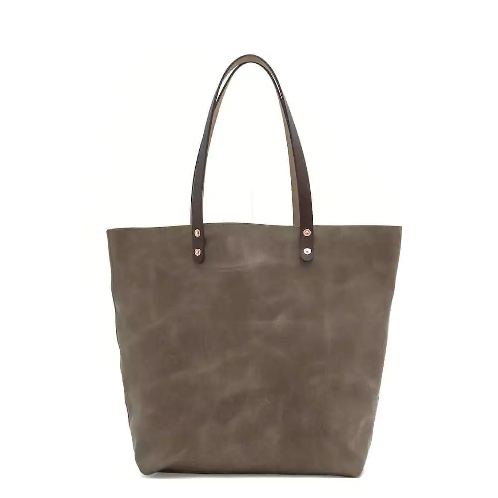 Eden Elevated Leather Tote Bag - Oversized > Handbag > Leather-Mushroom-Mission Mercantile Leather Goods