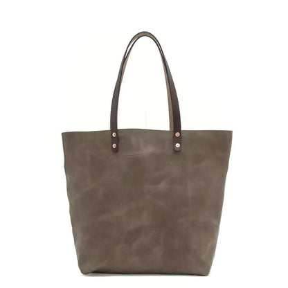 Eden Elevated Leather Tote Bag - Oversized > Handbag > Leather-Mushroom-Mission Mercantile Leather Goods