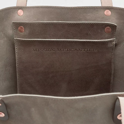Eden Elevated Leather Tote Bag - Oversized > Handbag > Leather-Mushroom-Mission Mercantile Leather Goods