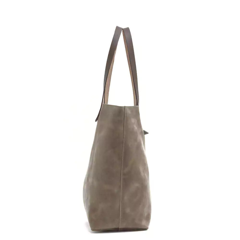Eden Elevated Leather Tote Bag - Oversized > Handbag > Leather-Mushroom-Mission Mercantile Leather Goods