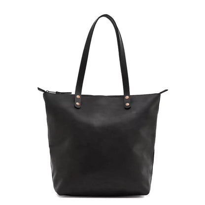 Eden Elevated Leather Tote Bag - Large Zippered > Handbag > Leather-Carbon-Mission Mercantile Leather Goods