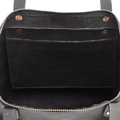 Eden Elevated Leather Tote Bag - Large Zippered > Handbag > Leather-Carbon-Mission Mercantile Leather Goods