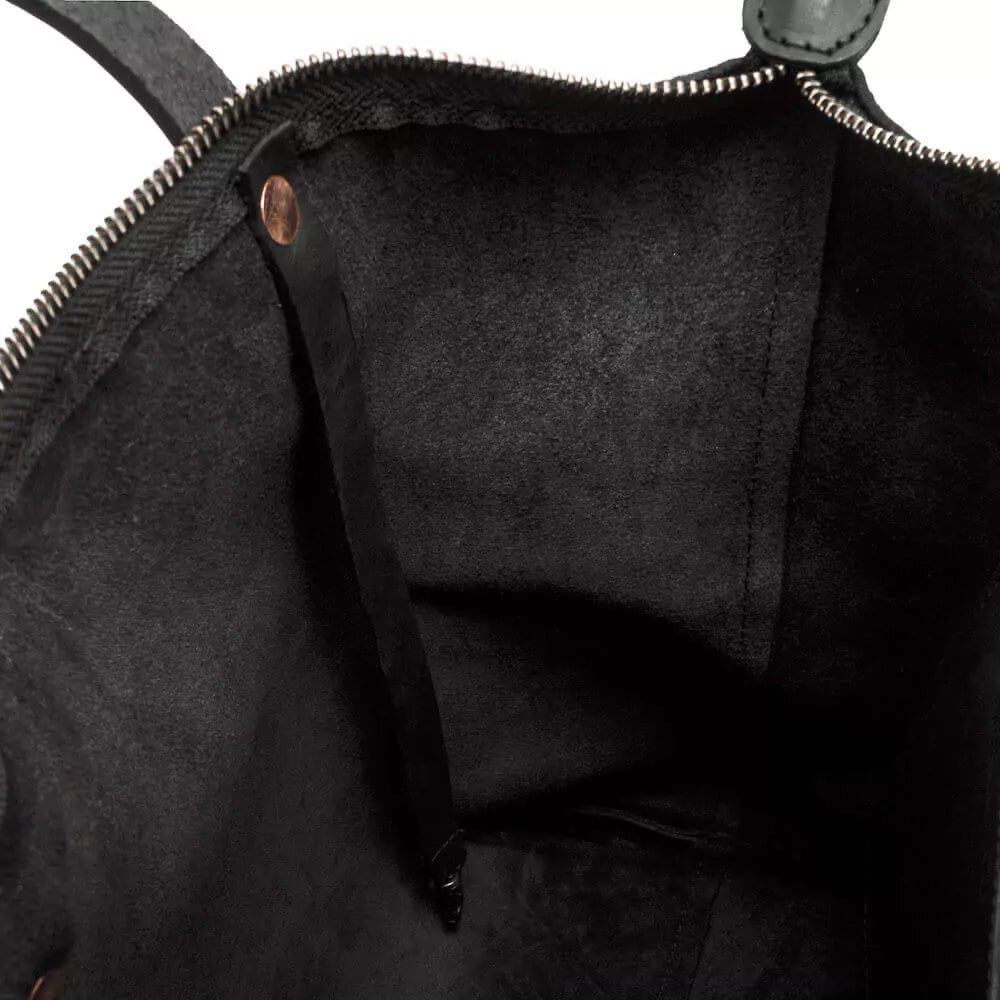 Eden Elevated Leather Tote Bag - Large Zippered > Handbag > Leather-Carbon-Mission Mercantile Leather Goods