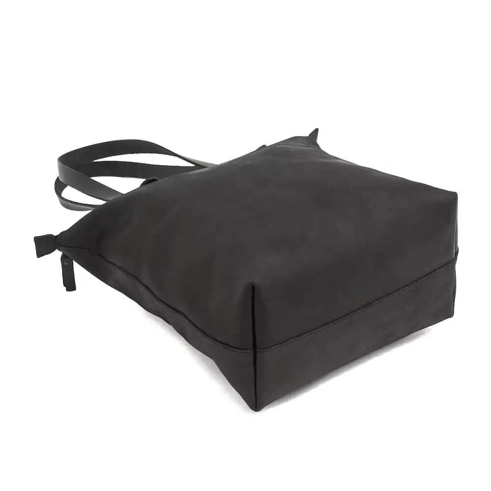 Eden Elevated Leather Tote Bag - Medium Zippered > Handbag > Leather-Carbon-Mission Mercantile Leather Goods