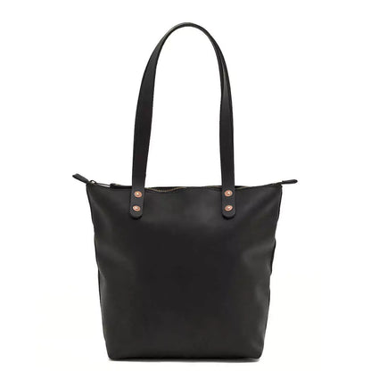 Eden Elevated Leather Tote Bag - Medium Zippered > Handbag > Leather-Carbon-Mission Mercantile Leather Goods