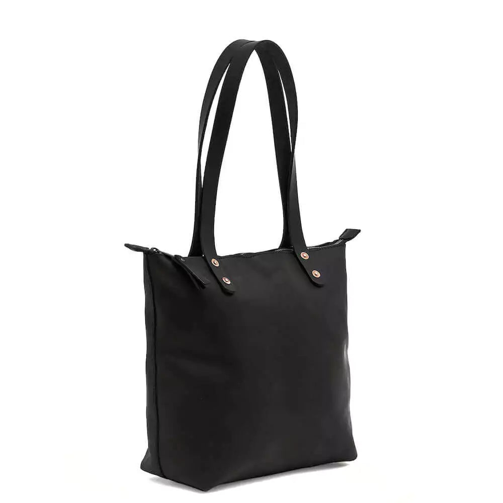 Eden Elevated Leather Tote Bag - Small Zippered > Handbag > Leather-Carbon-Mission Mercantile Leather Goods