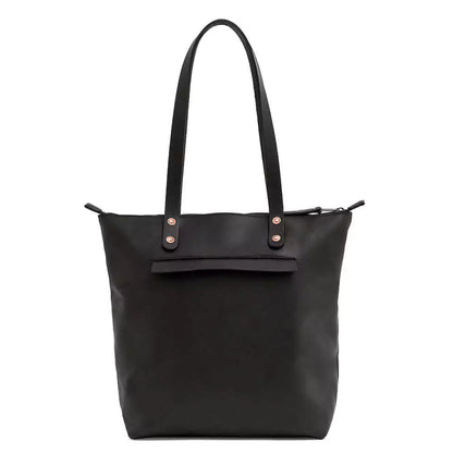 Eden Elevated Leather Tote Bag - Small Zippered > Handbag > Leather-Carbon-Mission Mercantile Leather Goods