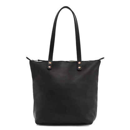 Eden Elevated Leather Tote Bag - Small Zippered > Handbag > Leather-Carbon-Mission Mercantile Leather Goods