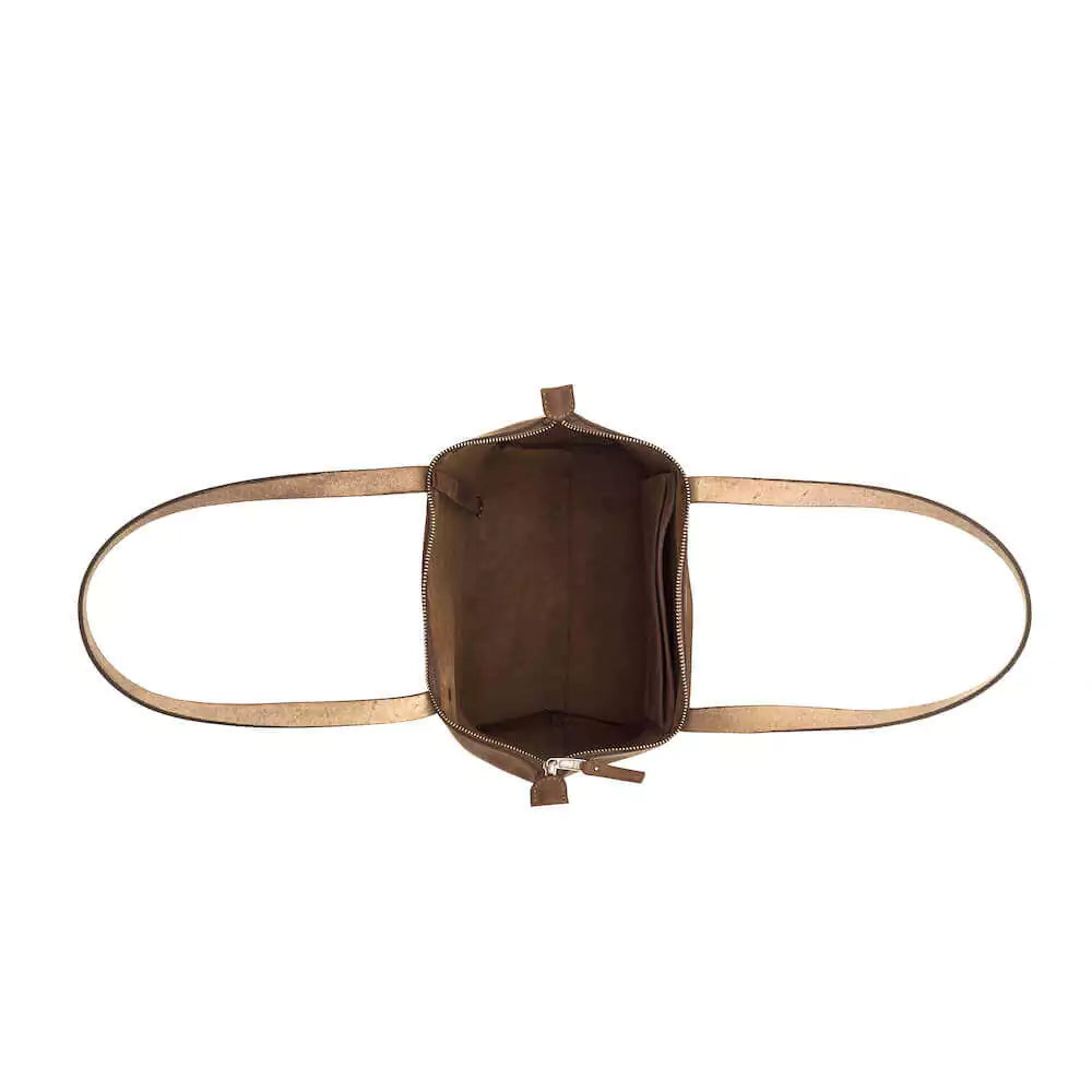 Eden Elevated Leather Tote Bag - Large Zippered > Handbag > Leather-Molasses-Mission Mercantile Leather Goods