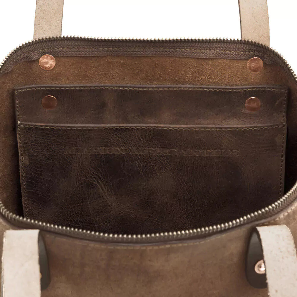Eden Elevated Leather Tote Bag - Medium Zippered > Handbag > Leather-Molasses-Mission Mercantile Leather Goods