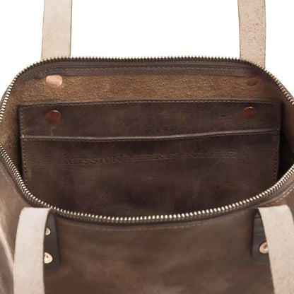 Eden Elevated Leather Tote Bag - Small Zippered > Handbag > Leather-Molasses-Mission Mercantile Leather Goods