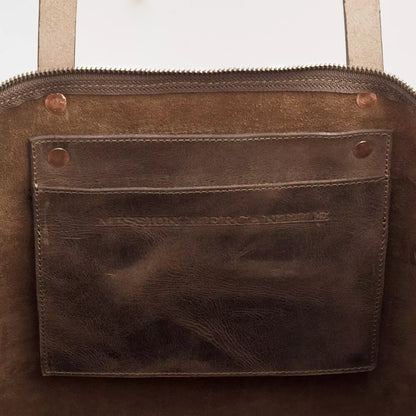 Eden Elevated Leather Tote Bag - Oversized Zippered > Handbag > Leather-Molasses-Mission Mercantile Leather Goods