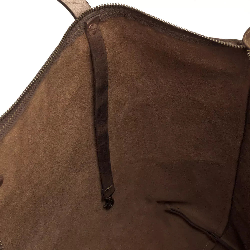 Eden Elevated Leather Tote Bag - Oversized Zippered > Handbag > Leather-Molasses-Mission Mercantile Leather Goods