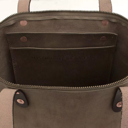 Eden Elevated Leather Tote Bag - Medium Zippered > Handbag > Leather-Mushroom-Mission Mercantile Leather Goods