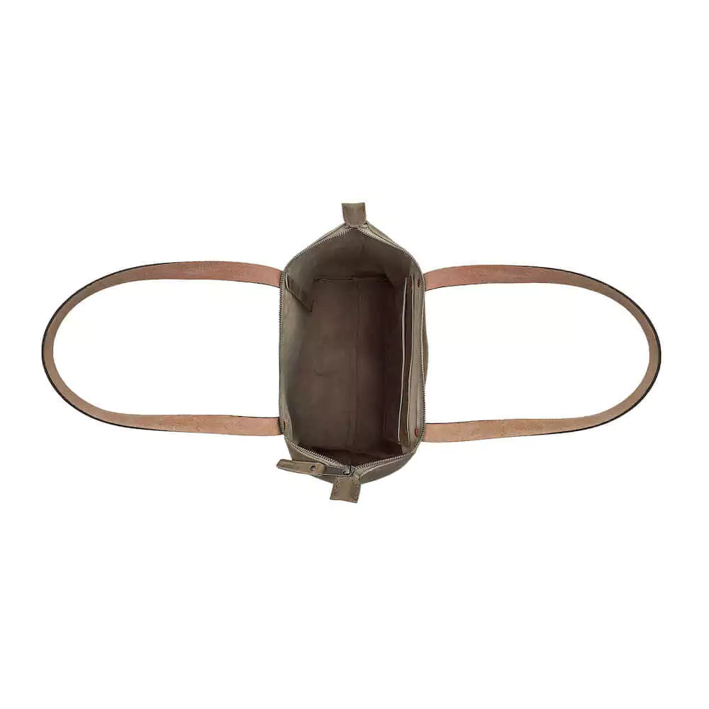Eden Elevated Leather Tote Bag - Small Zippered > Handbag > Leather-Mushroom-Mission Mercantile Leather Goods