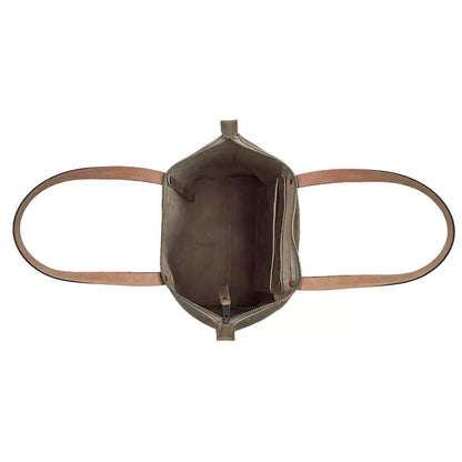 Eden Elevated Leather Tote Bag - Oversized Zippered > Handbag > Leather-Mushroom-Mission Mercantile Leather Goods