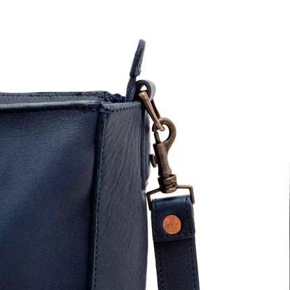 Ellington Leather Market Tote w/ Zippered Pouch-Bags > Handbag > Leather-Bluebonnet-Mission Mercantile Leather Goods