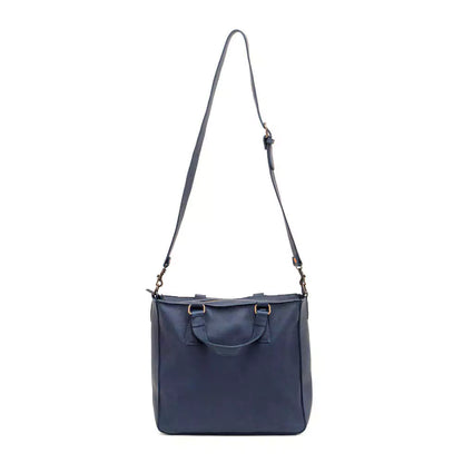 Ellington Leather Market Tote w/ Zippered Pouch-Bags > Handbag > Leather-Bluebonnet-Mission Mercantile Leather Goods