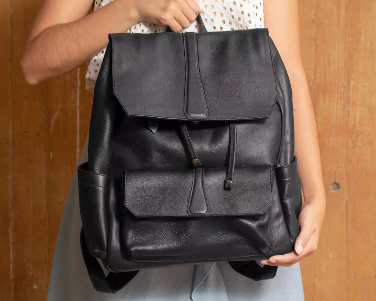 Ellington Leather Backpack-Bags > Backpack > Leather-Onyx-Mission Mercantile Leather Goods