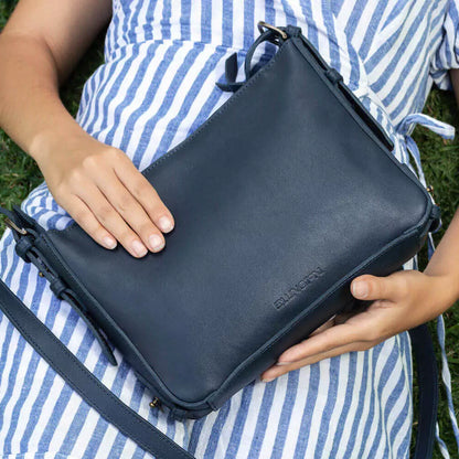 Ellington Leather Crossbody Purse-Bags > Handbag > Leather-Bluebonnet-Mission Mercantile Leather Goods