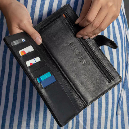 Ellington Leather Eleanor Wallet-Bags > Handbag > Leather-Mission Mercantile-Onyx-Mission Mercantile Leather Goods