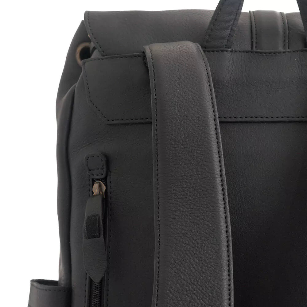 Ellington Leather Backpack-Bags > Backpack > Leather-Onyx-Mission Mercantile Leather Goods