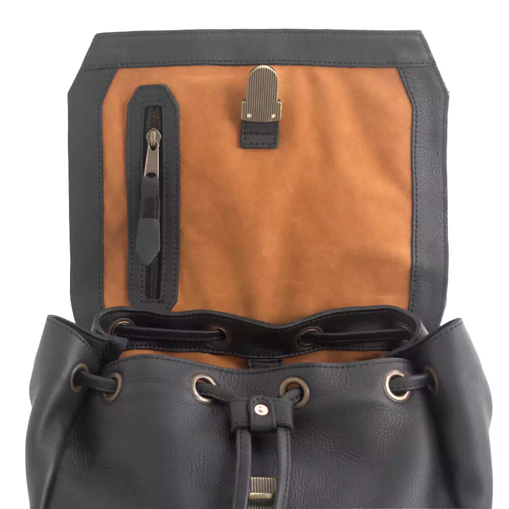 Ellington Leather Backpack-Bags > Backpack > Leather-Onyx-Mission Mercantile Leather Goods