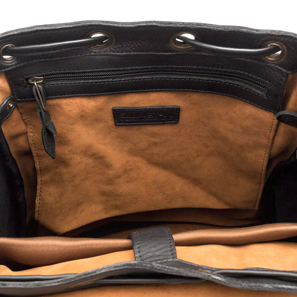 Ellington Leather Backpack-Bags > Backpack > Leather-Onyx-Mission Mercantile Leather Goods