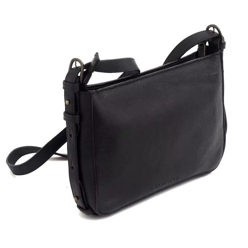 Ellington Leather Crossbody Purse-Bags > Handbag > Leather-Onyx-Mission Mercantile Leather Goods