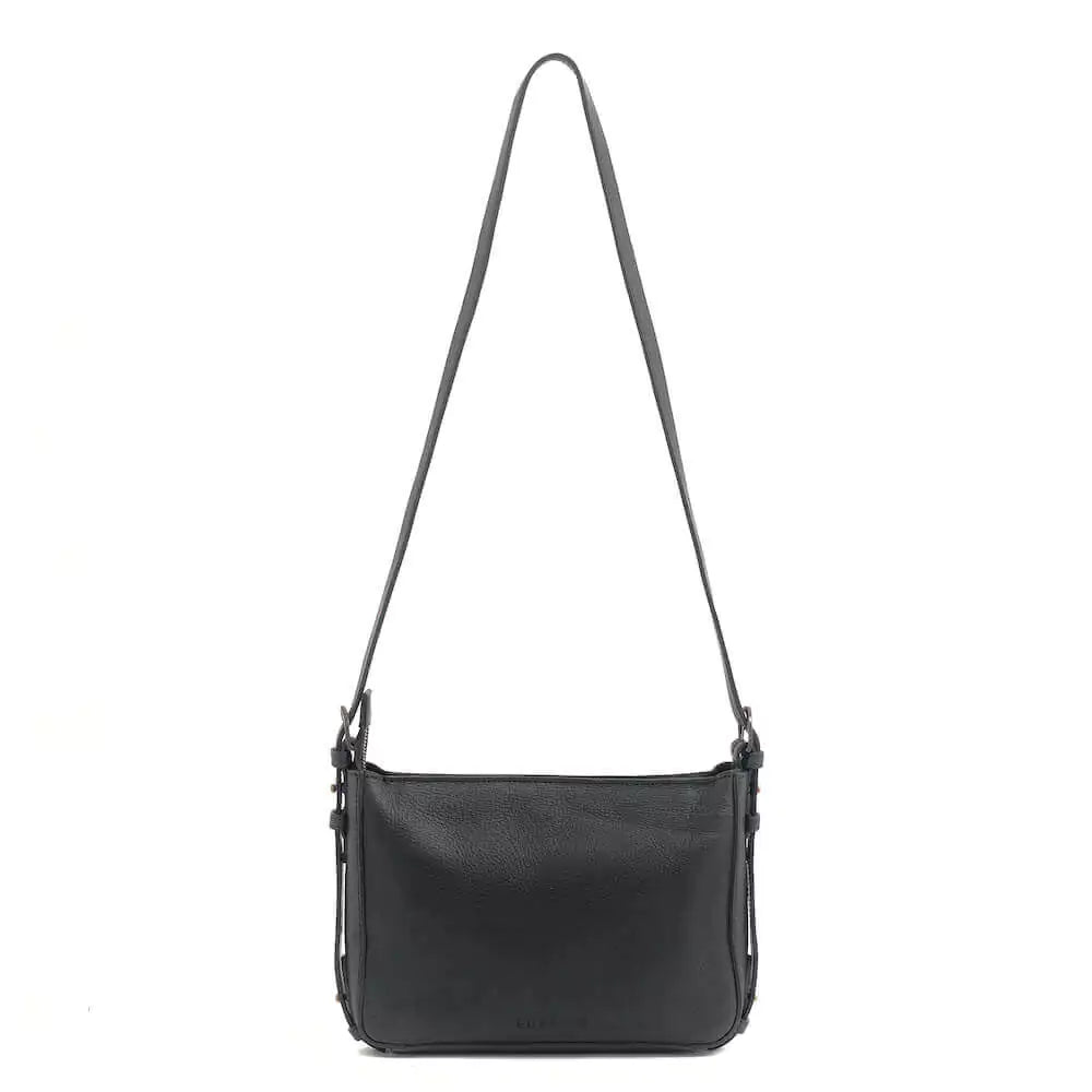 Ellington Leather Crossbody Purse-Bags > Handbag > Leather-Onyx-Mission Mercantile Leather Goods