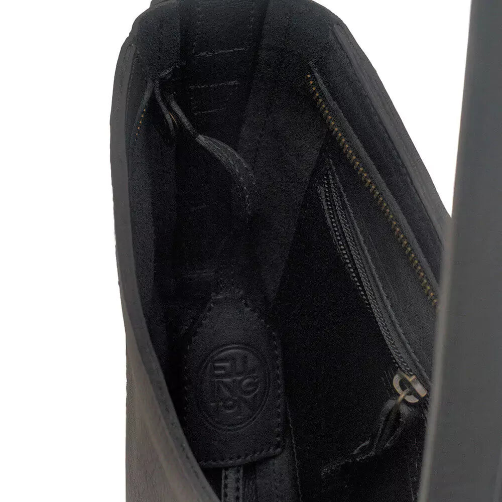 Ellington Leather Crossbody Purse-Bags > Handbag > Leather-Onyx-Mission Mercantile Leather Goods