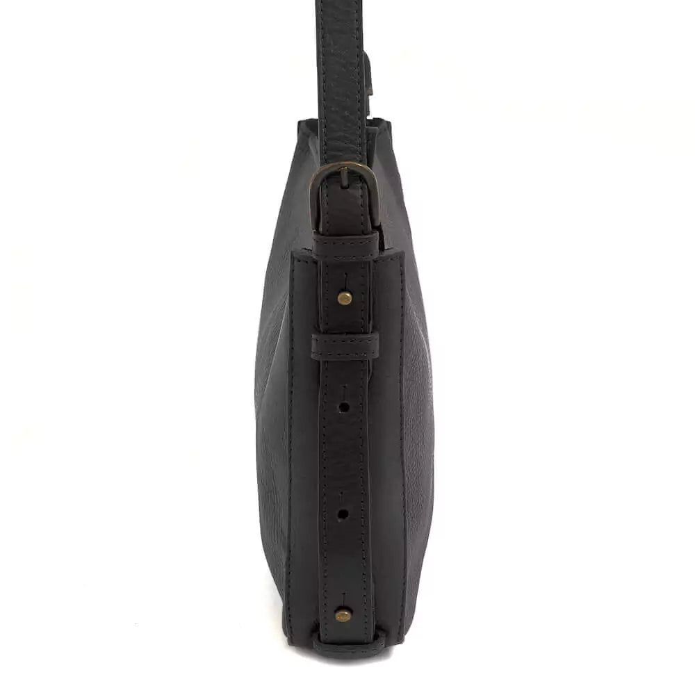 Ellington Leather Crossbody Purse-Bags > Handbag > Leather-Onyx-Mission Mercantile Leather Goods