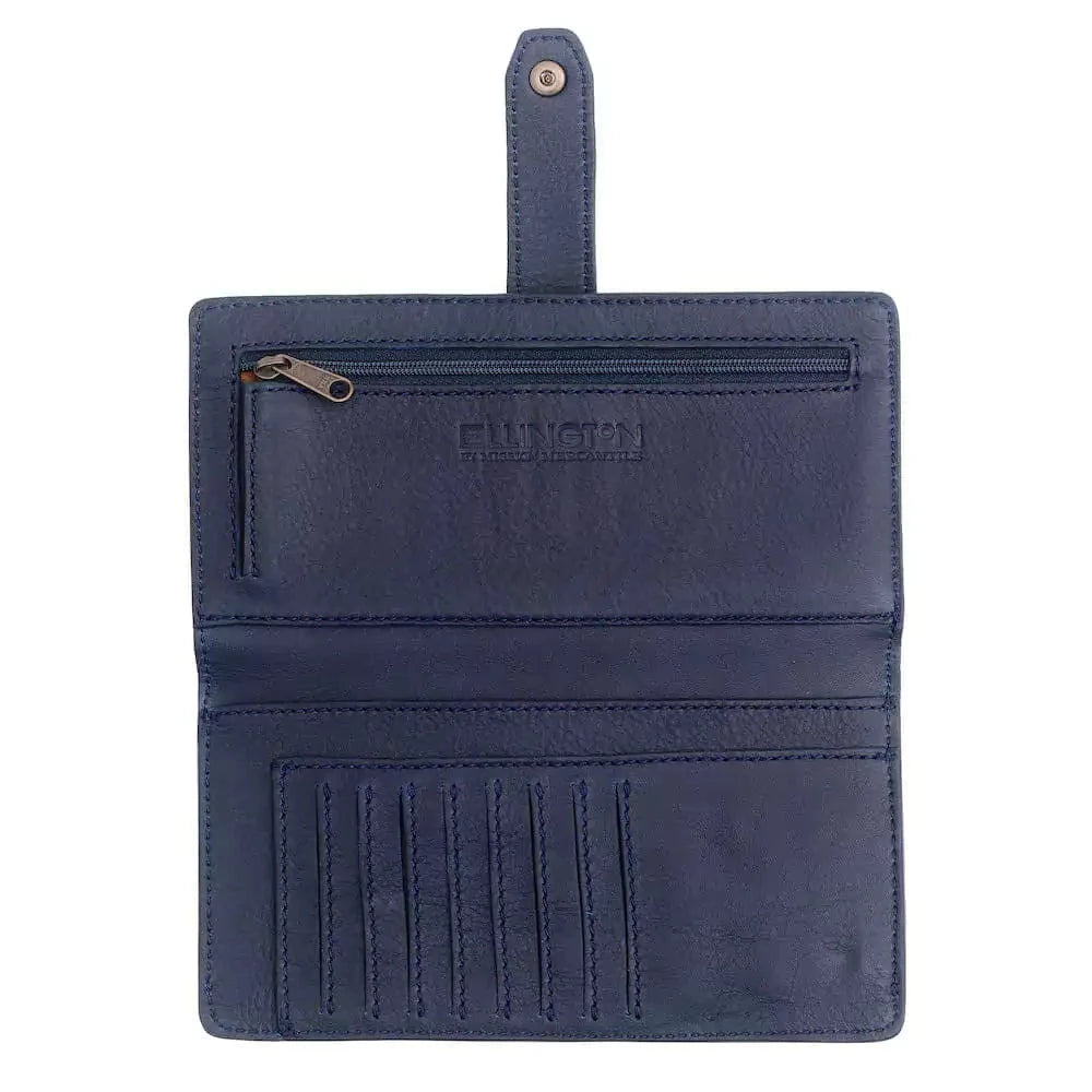 Ellington Leather Eleanor Wallet-Bags > Handbag > Leather-Mission Mercantile-Bluebonnet-Mission Mercantile Leather Goods