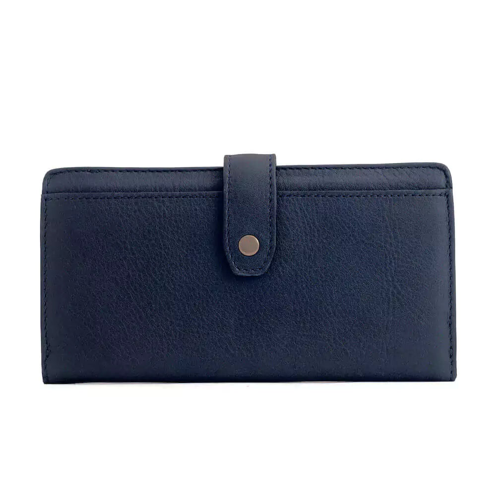Ellington Leather Eleanor Wallet-Bags > Handbag > Leather-Mission Mercantile-Bluebonnet-Mission Mercantile Leather Goods