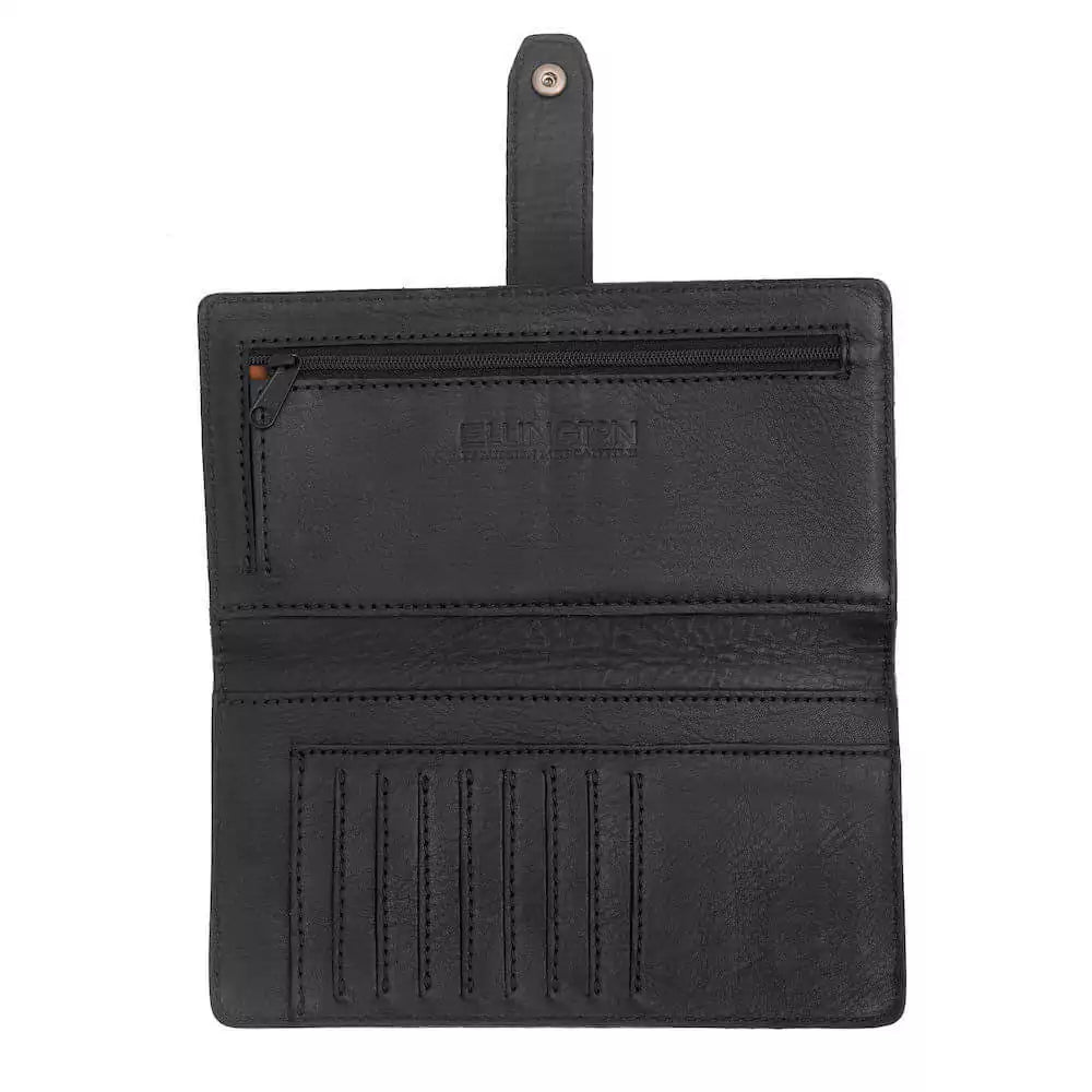 Ellington Leather Eleanor Wallet-Bags > Handbag > Leather-Mission Mercantile-Onyx-Mission Mercantile Leather Goods